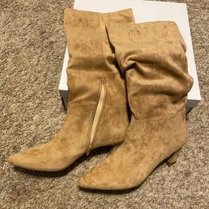 Tan Suede Women's Boots